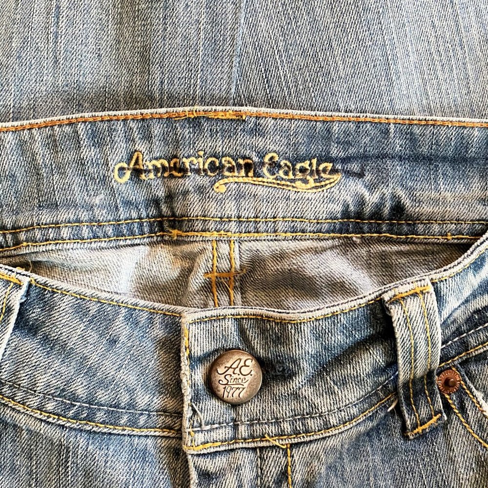 New Sz 4 American Eagle Light Wash Bootcut Jeans - Picture 5 of 5